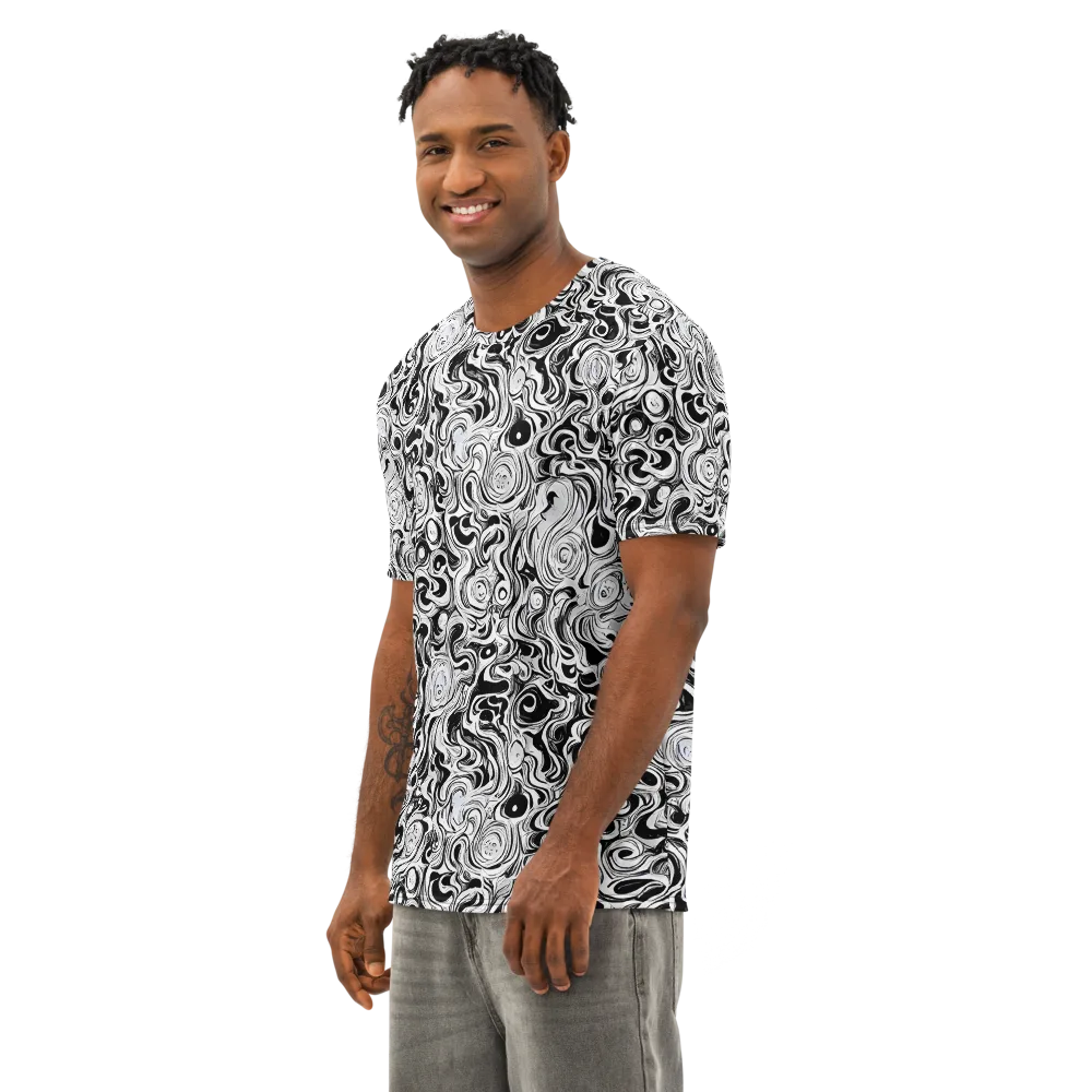 Whorl Theory on Men's Cotton Crew Neck T-Shirt — Left Front