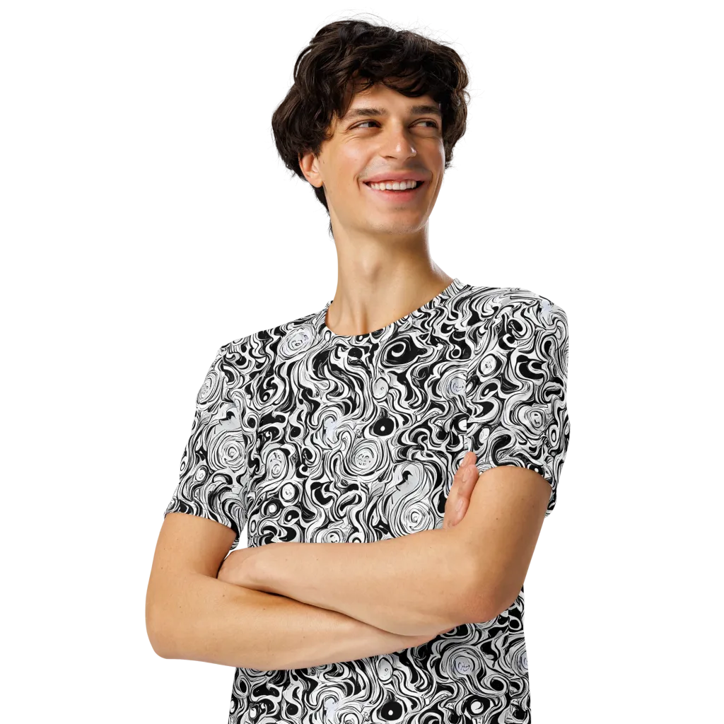 Whorl Theory on Men's Crew Neck T-Shirt — Left Front