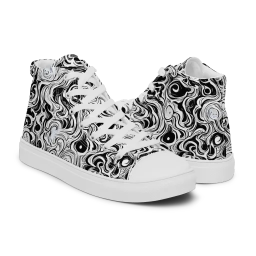 Whorl Theory on a Men's High Top Canvas Shoes