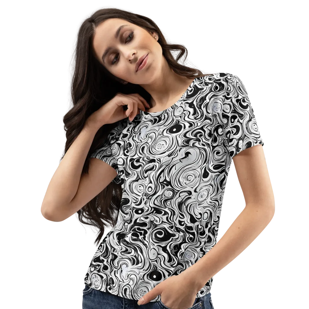 Whorl Theory on Women's Crew Neck T-Shirt — Left Front