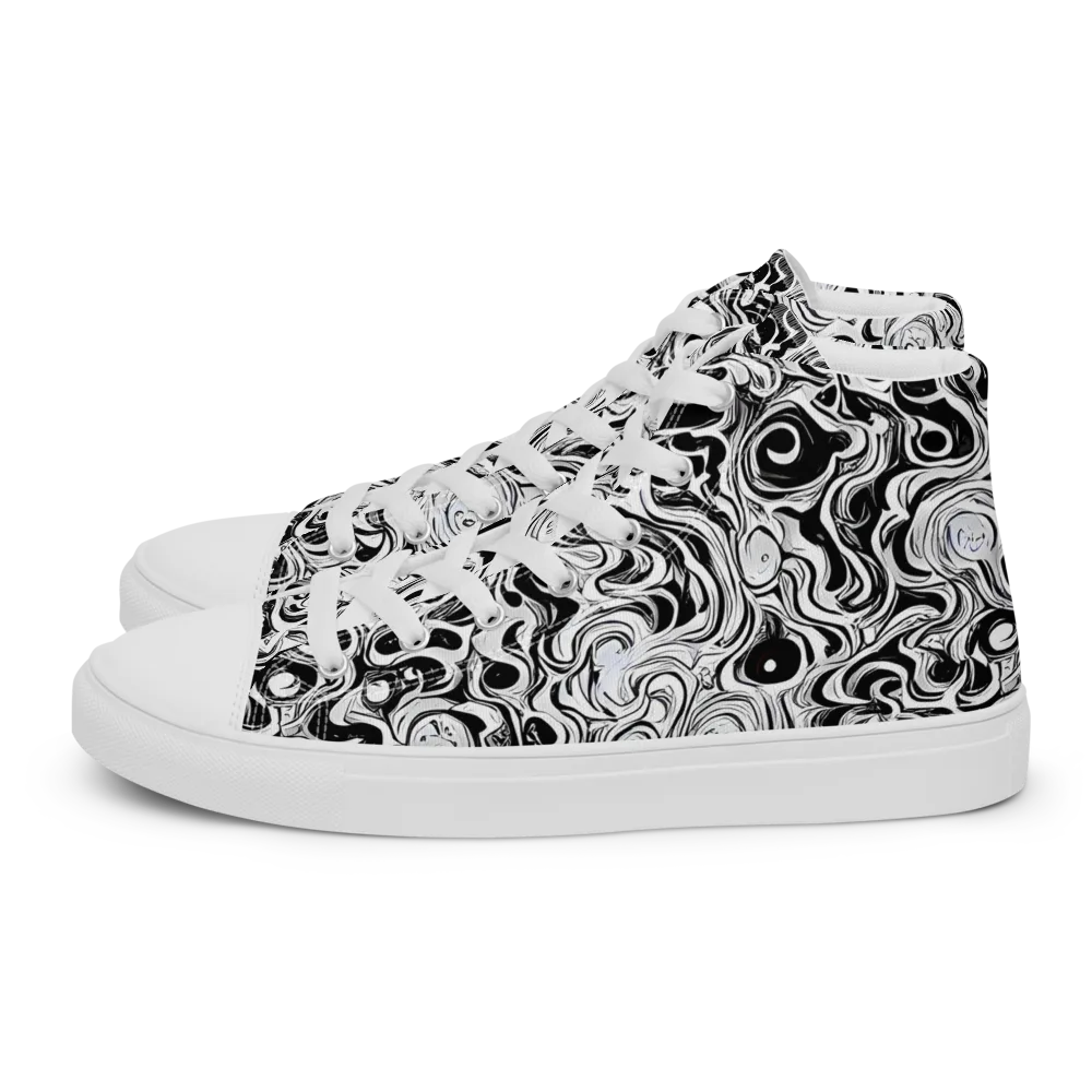 Whorl Theory on Women's High Top Canvas Shoes — Left