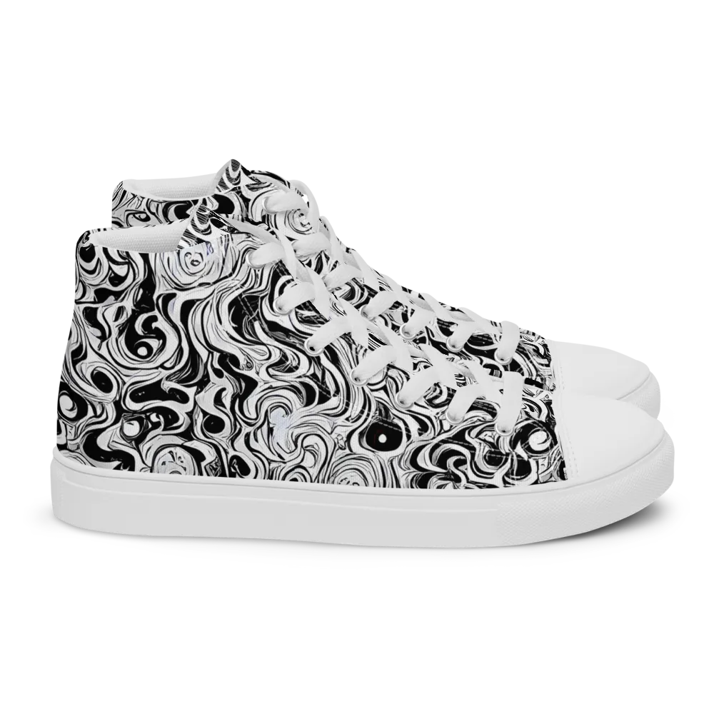 Whorl Theory on Women's High Top Canvas Shoes — Right
