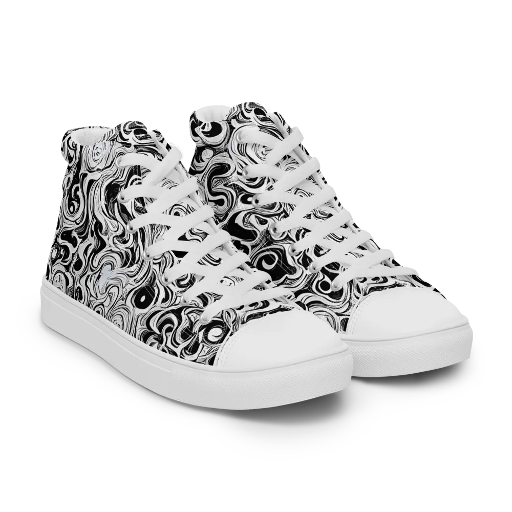 Whorl Theory on Women's High Top Canvas Shoes — Right Front