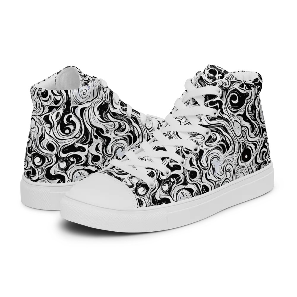 Whorl Theory on Women's High Top Canvas Shoes — Left