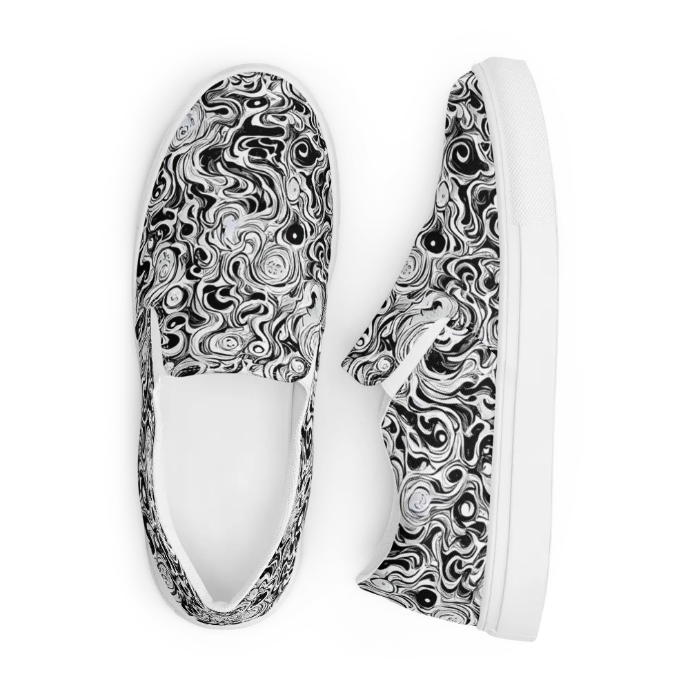 Whorl Theory on Men's Slip-On Canvas Shoes — Front