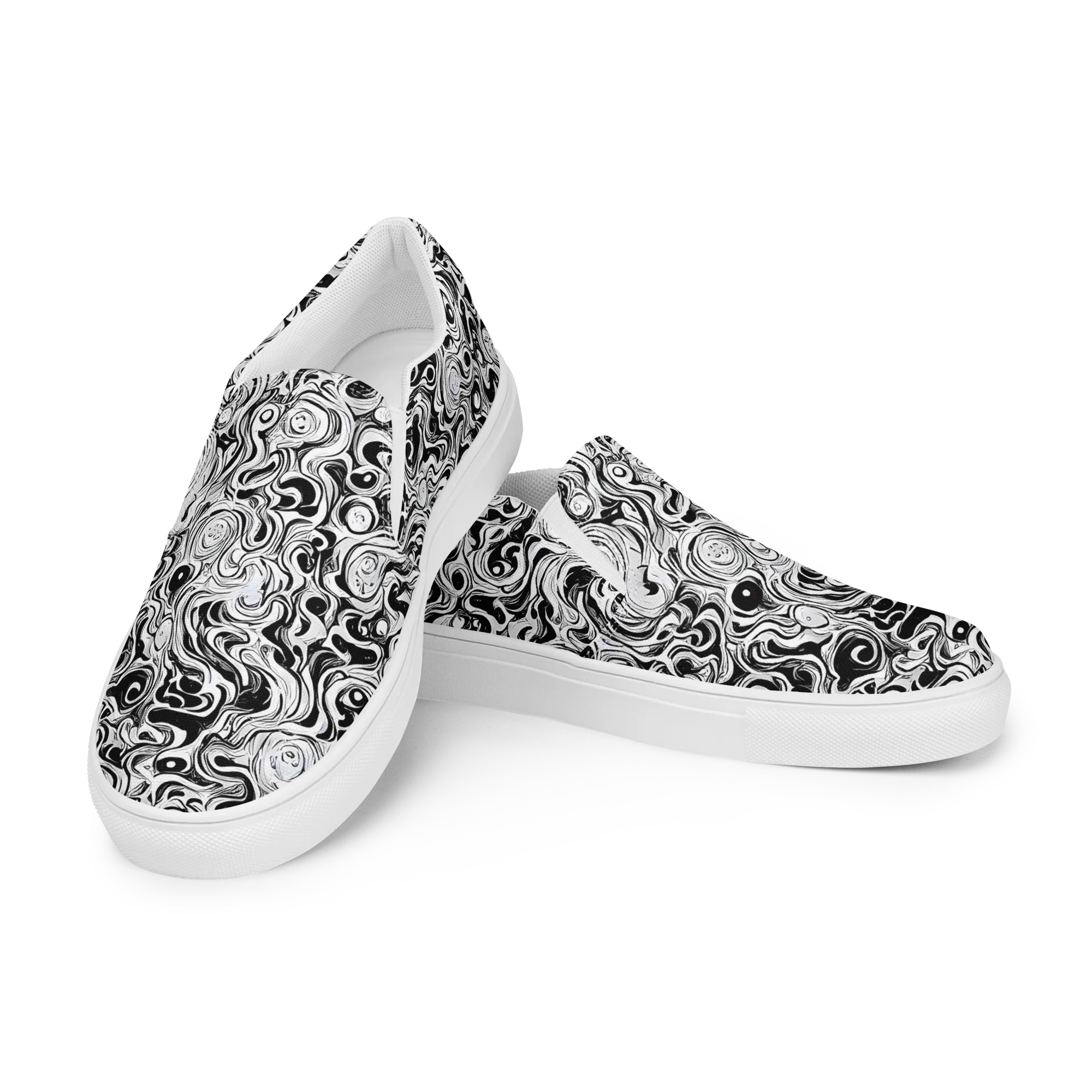 Whorl Theory on Women's Slip-On Canvas Shoes — Left Front