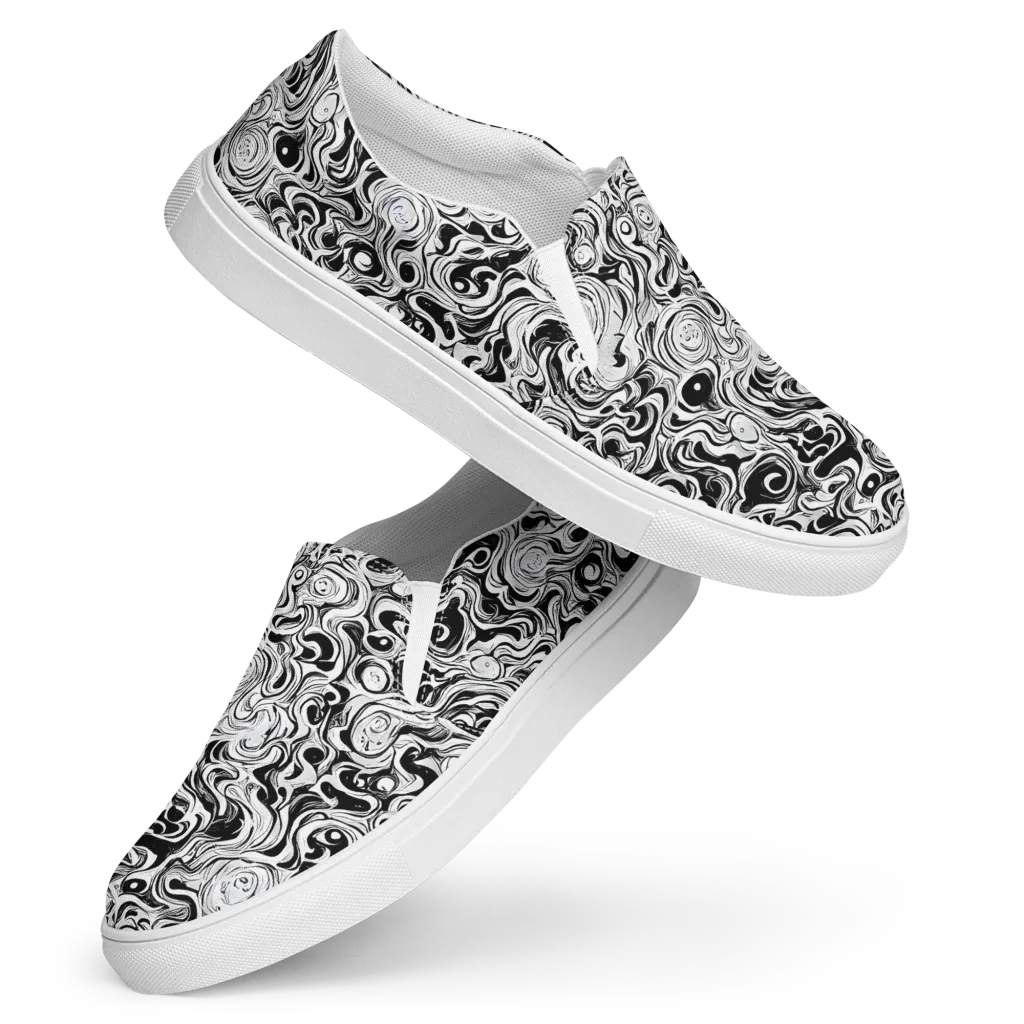 Whorl Theory on Women's Slip-On Canvas Shoes — Front