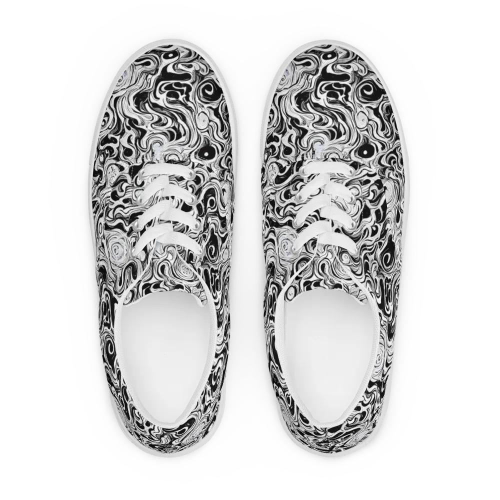 Whorl Theory on Men's Lace-Up Canvas Shoes — Front