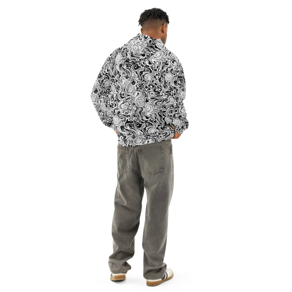Whorl Theory on Cotton Hoodie — Back