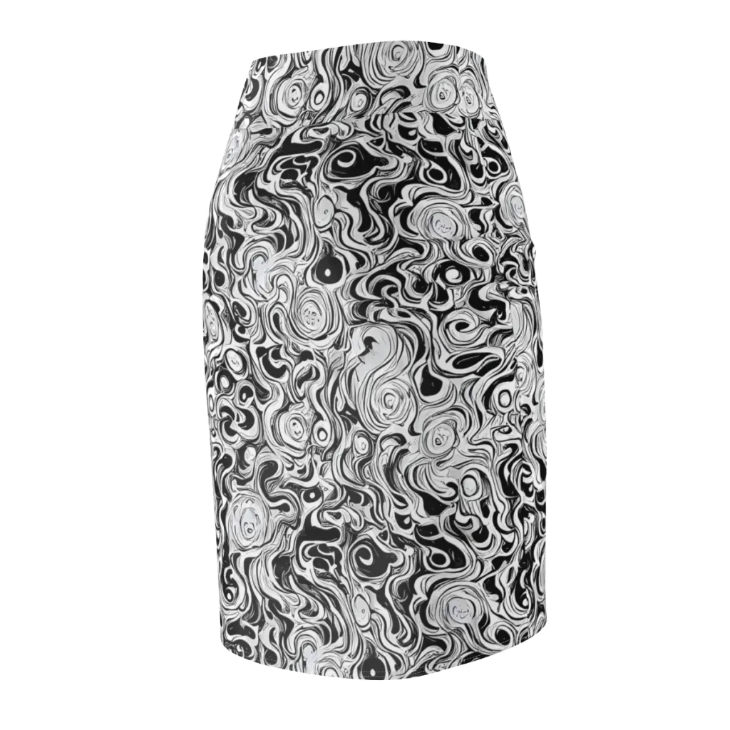 Whorl Theory on Pencil Skirt — Back Side