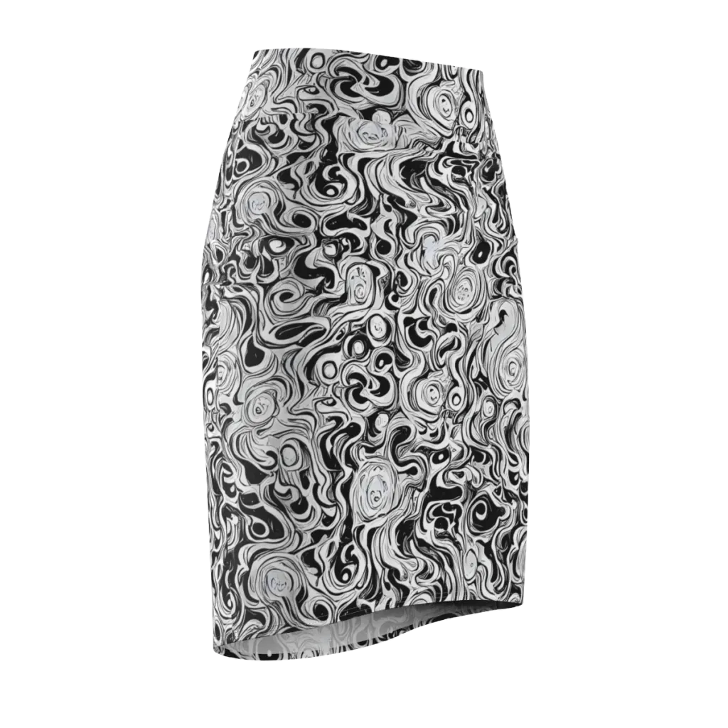 Whorl Theory on Pencil Skirt — Front Side