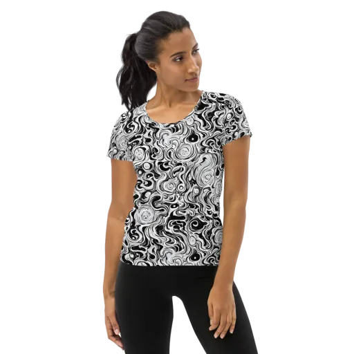 Whorl Theory on a Women's Athletic T-Shirt