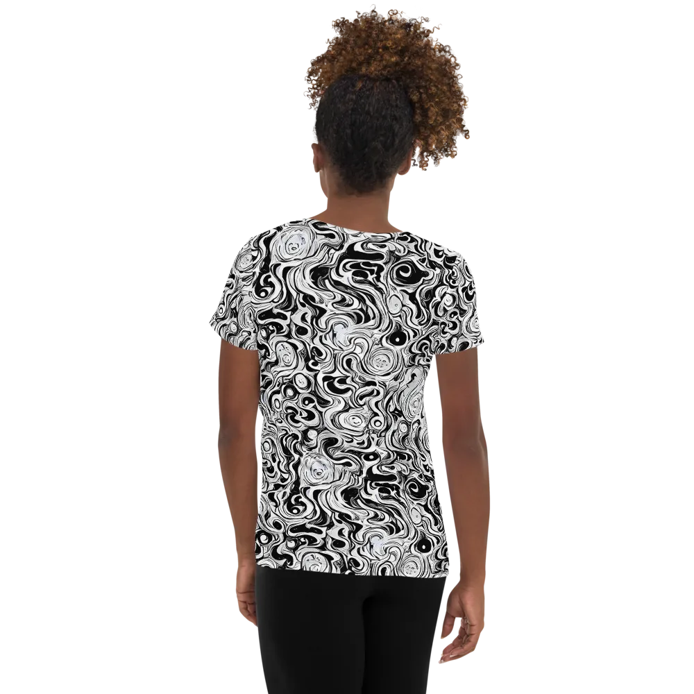 Whorl Theory on Women's Athletic T-Shirt — Back