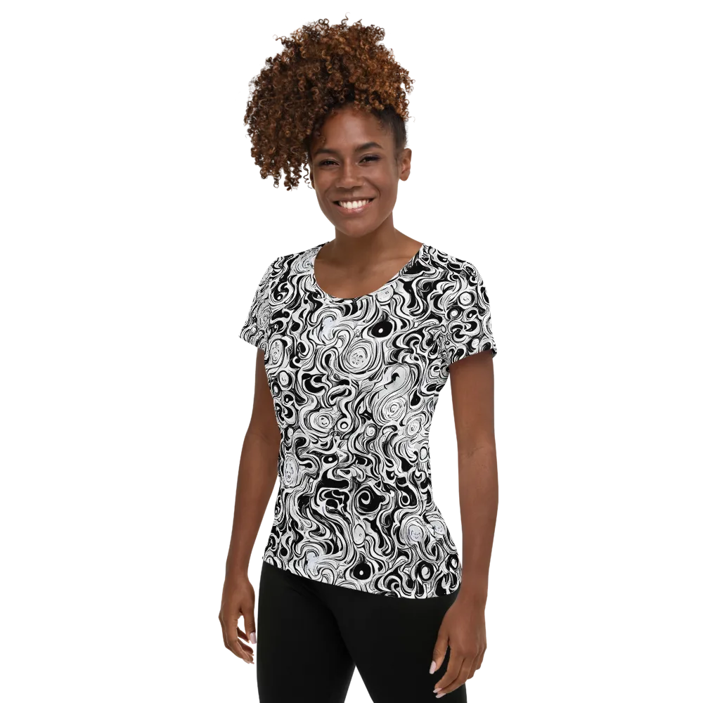 Whorl Theory on Women's Athletic T-Shirt — Left