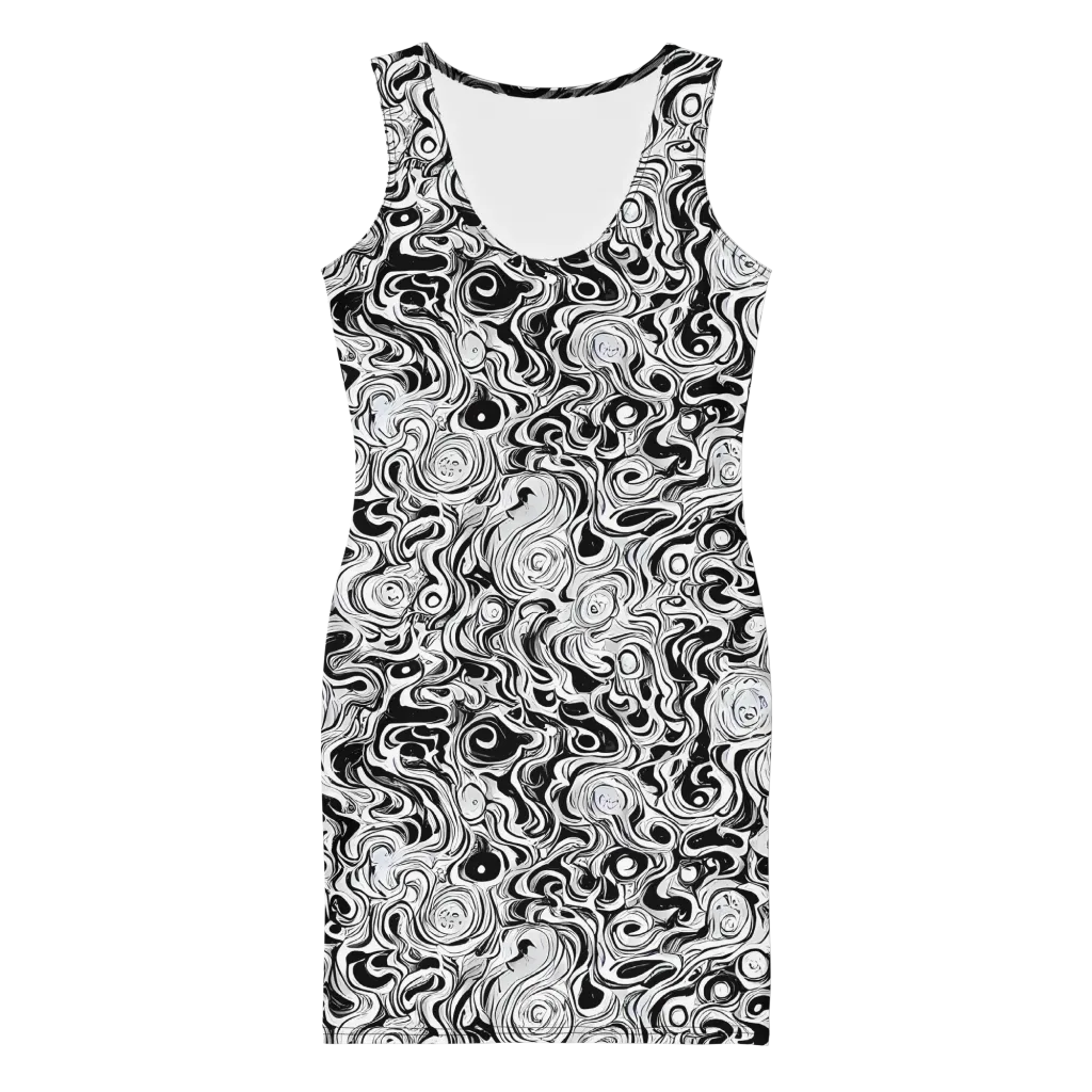 Whorl Theory on Bodycon Dress — Front