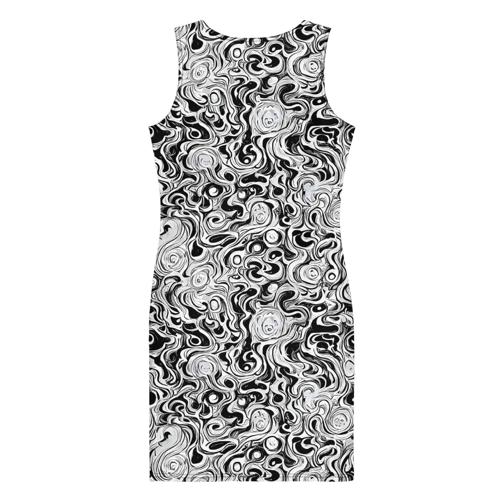 Whorl Theory on Bodycon Dress — Back