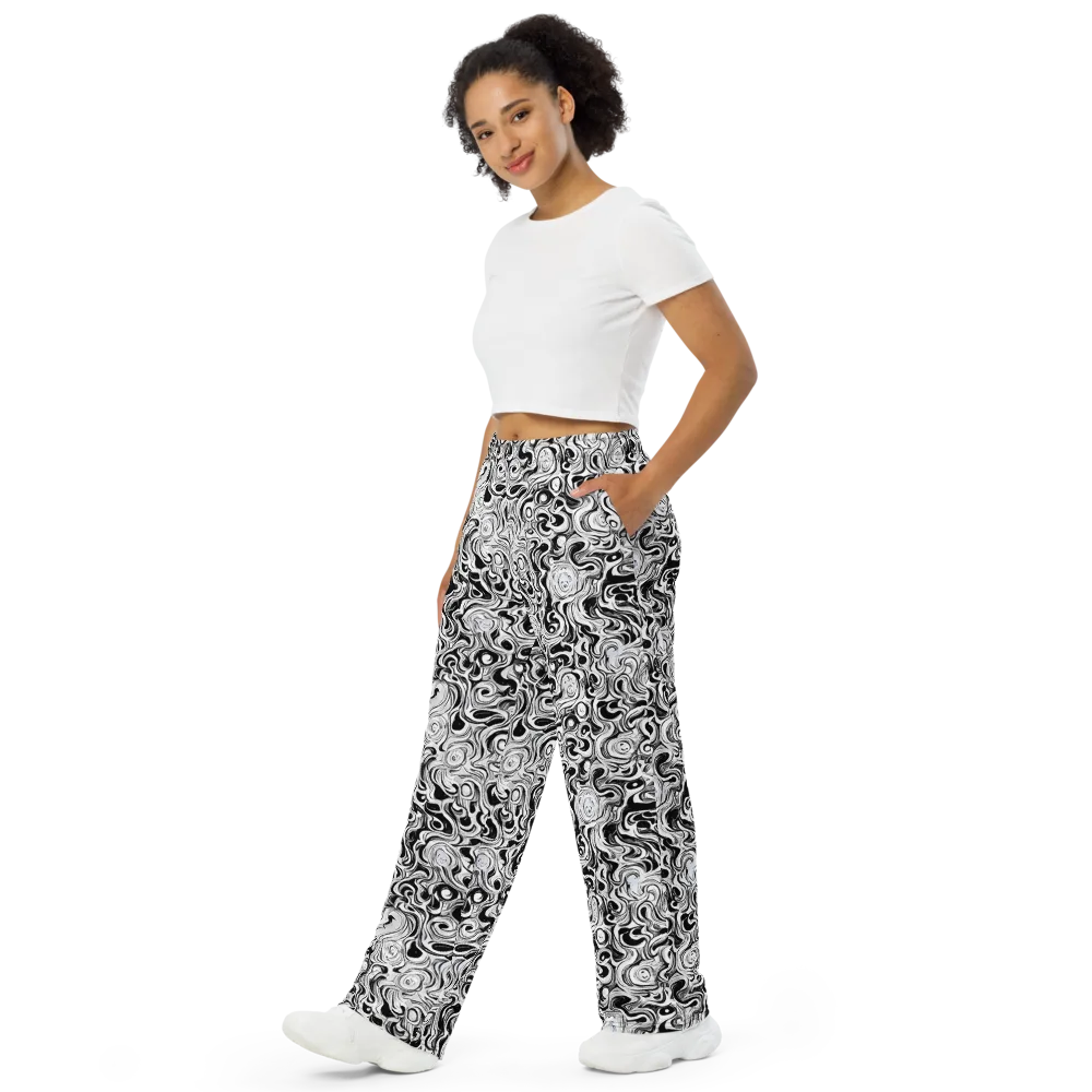 Whorl Theory on Wide-Leg Pants — Left Front