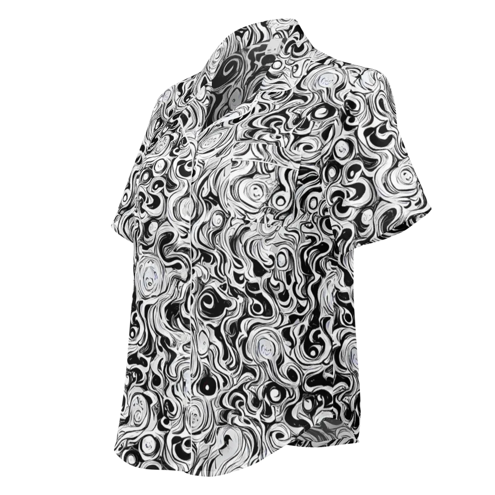 Whorl Theory on Women's Short Sleeve Pajama Top — Left Front