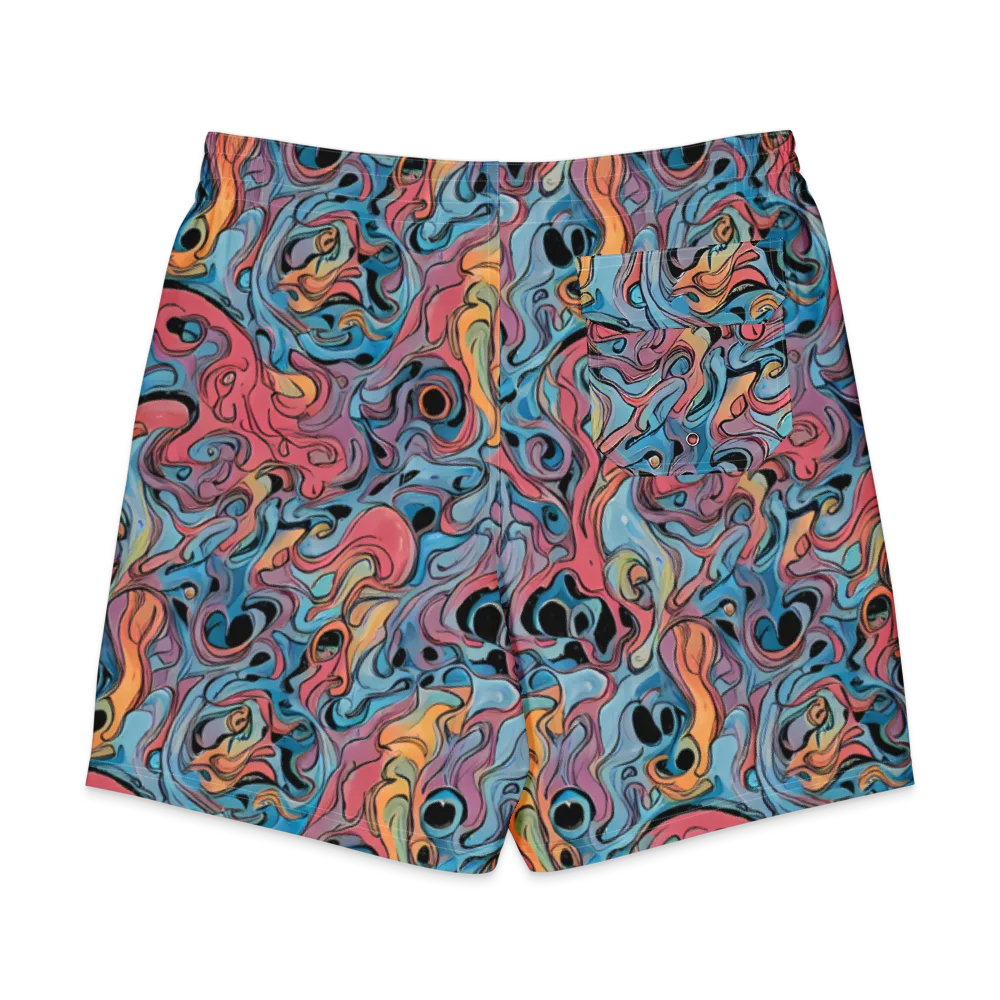 Electric Puddle on Men's Board Shorts — Back