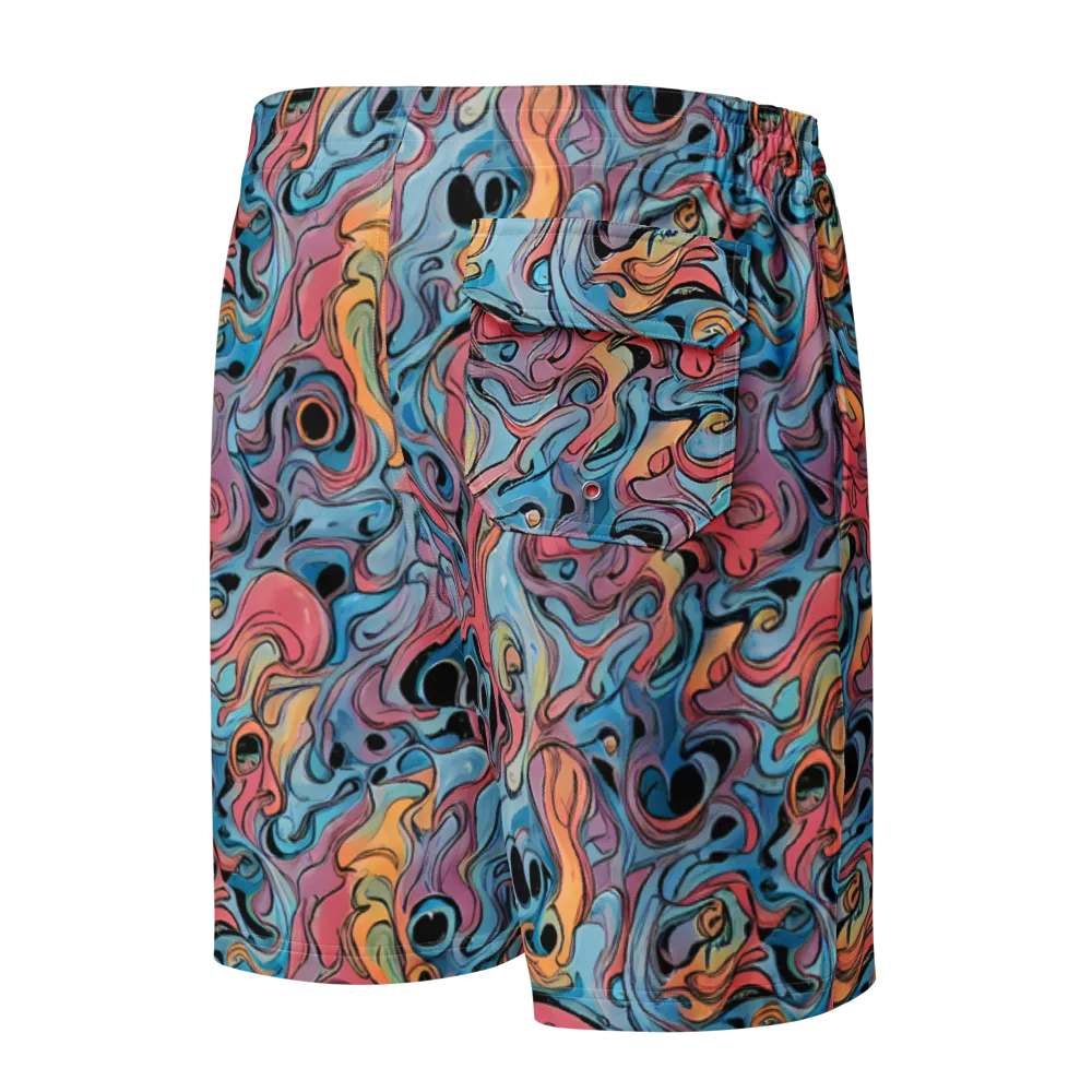 Electric Puddle on Men's Board Shorts — Back