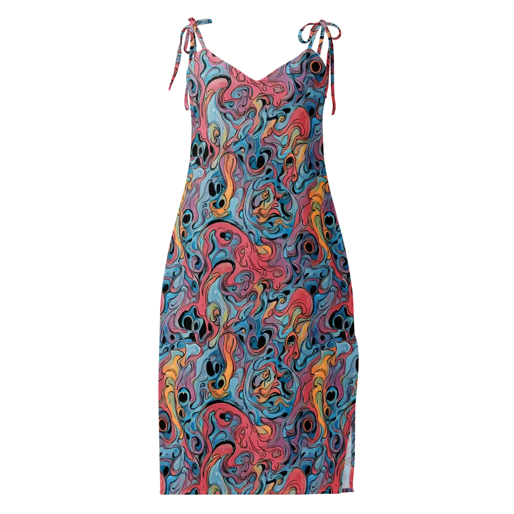 Electric Puddle on Slip Dress — Front