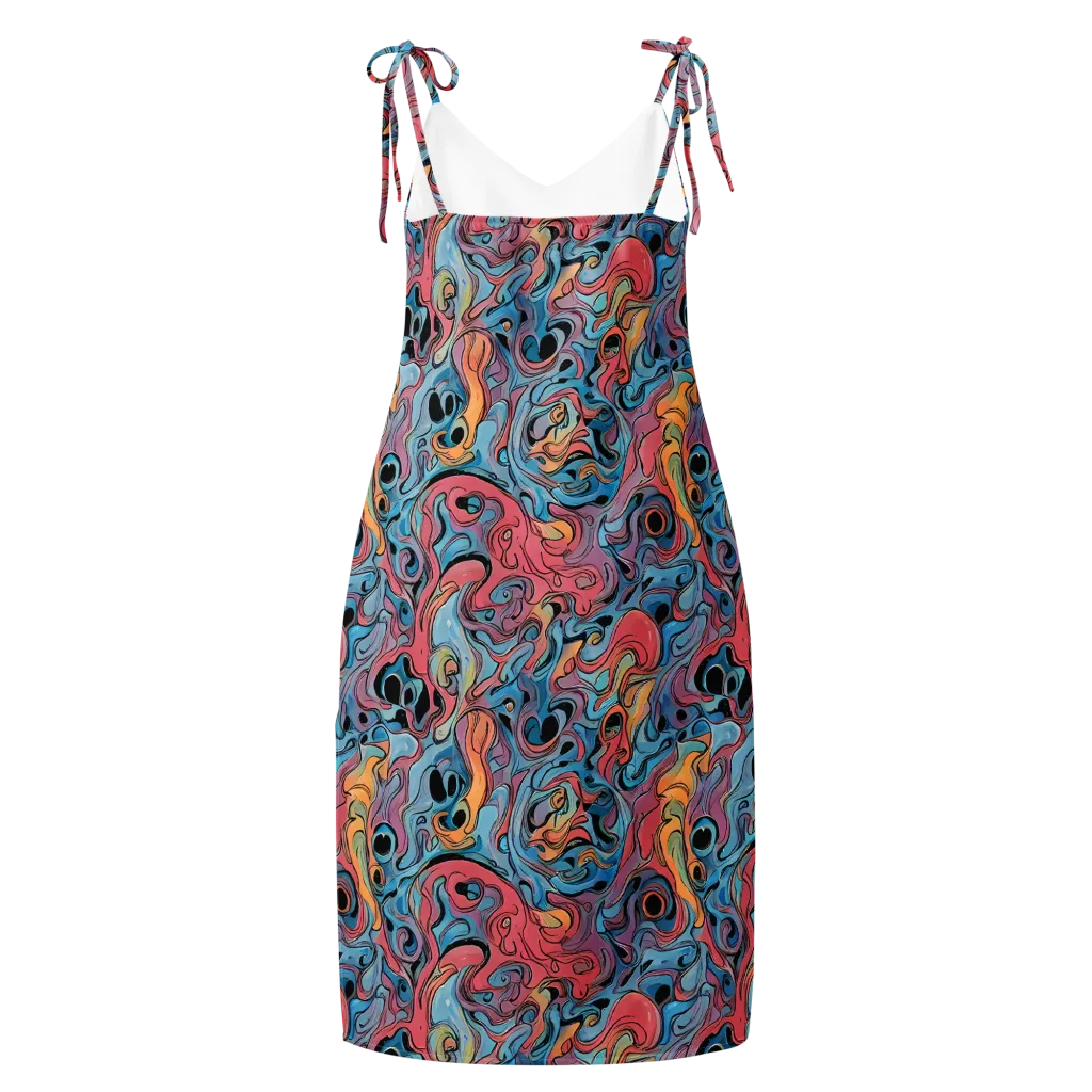 Electric Puddle on Slip Dress — Back
