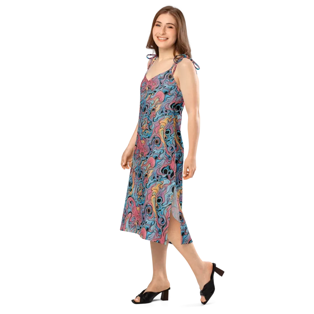 Electric Puddle on Slip Dress — Left Front