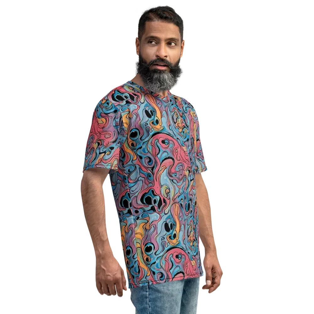 Electric Puddle on Men's Crew Neck T-Shirt — Right