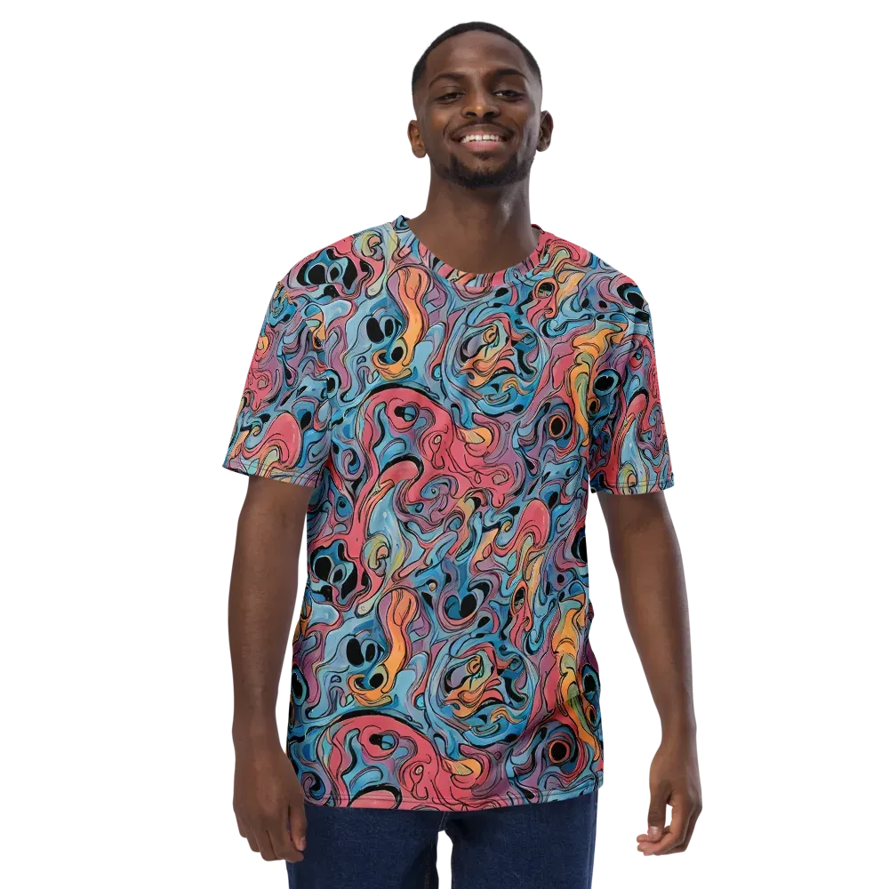 Electric Puddle on Men's Crew Neck T-Shirt — Front