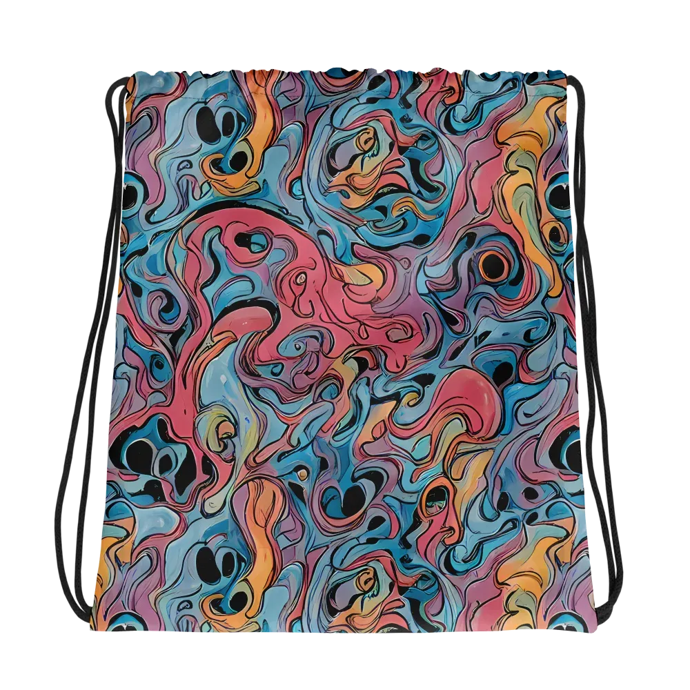 Electric Puddle on Drawstring Bag — Photo