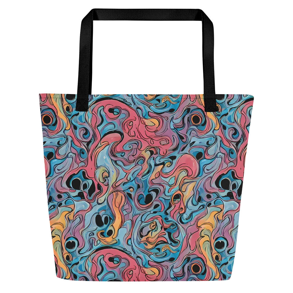 Electric Puddle on Large Tote Bag W/ Pocket — Front
