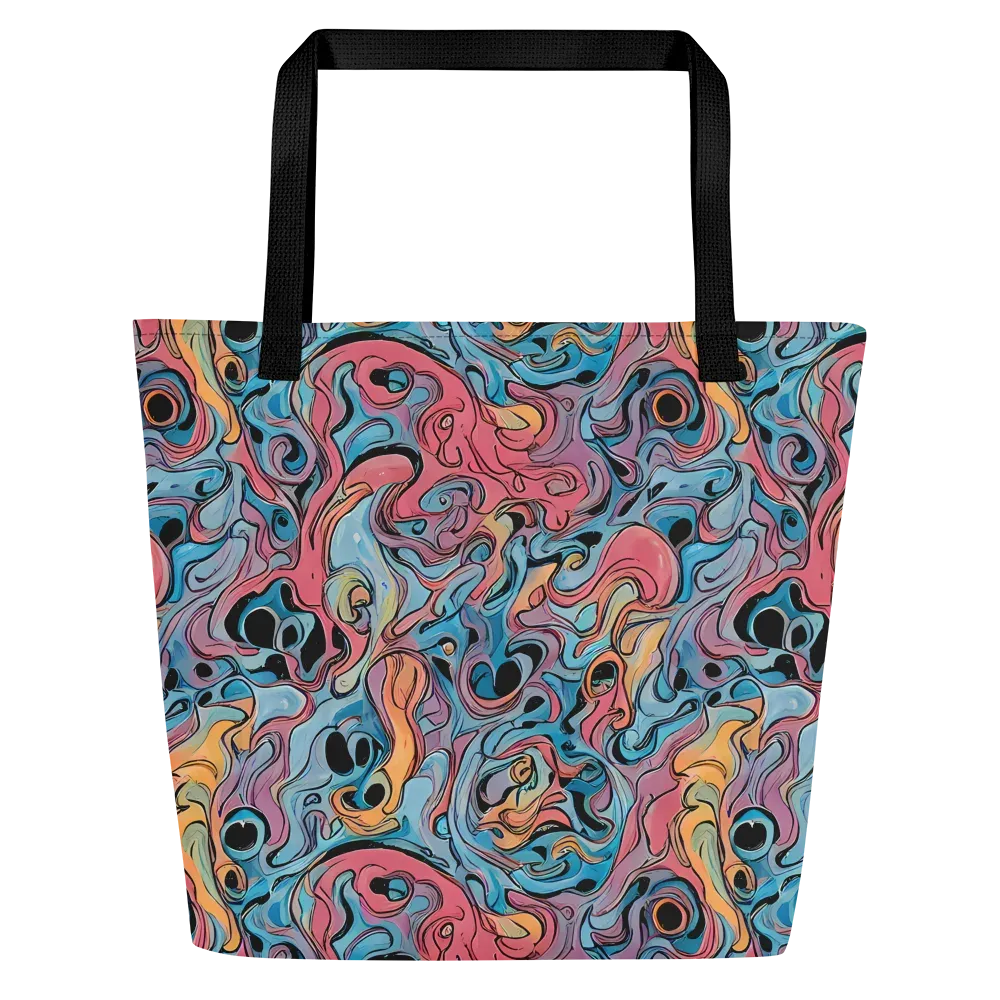 Electric Puddle on Large Tote Bag W/ Pocket — Front