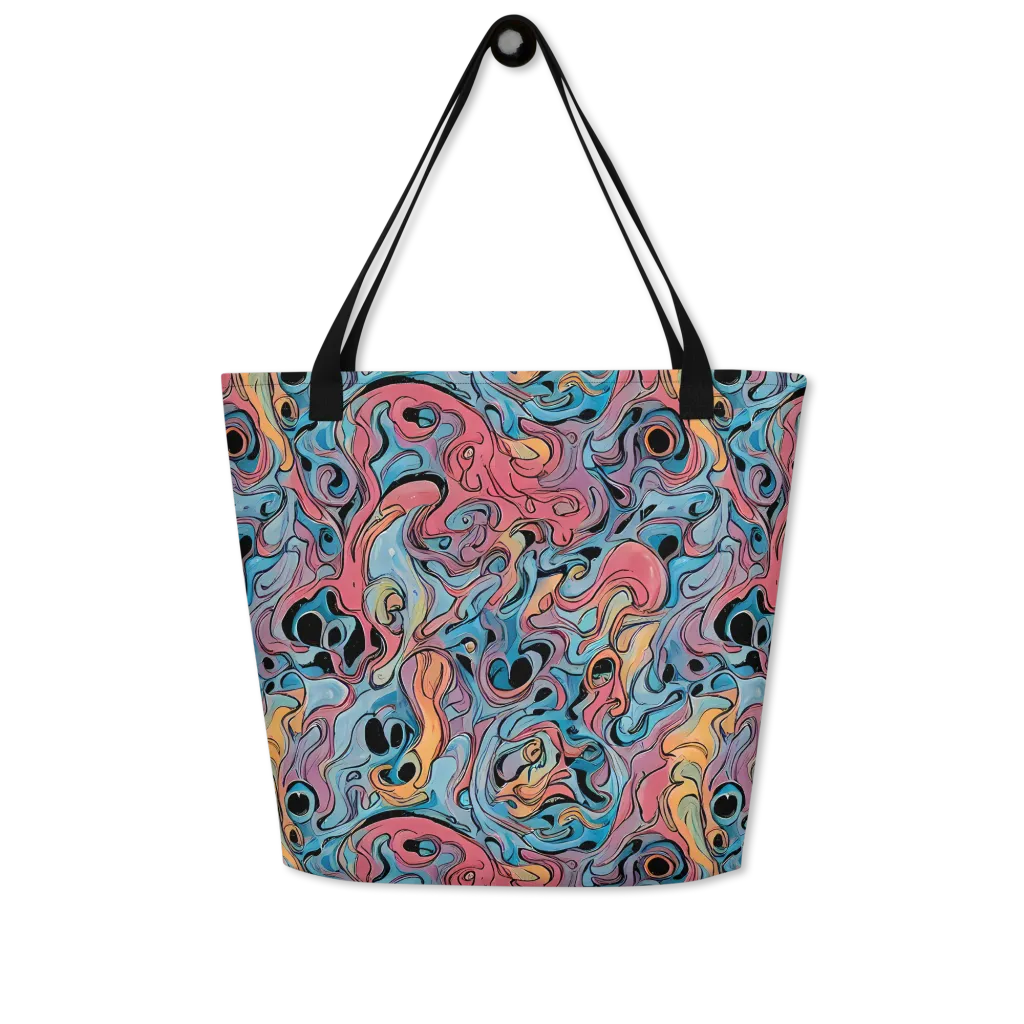Electric Puddle on Large Tote Bag W/ Pocket — Front