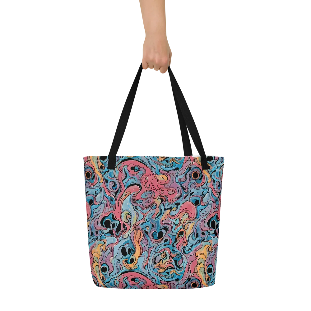 Electric Puddle on Large Tote Bag W/ Pocket — Front