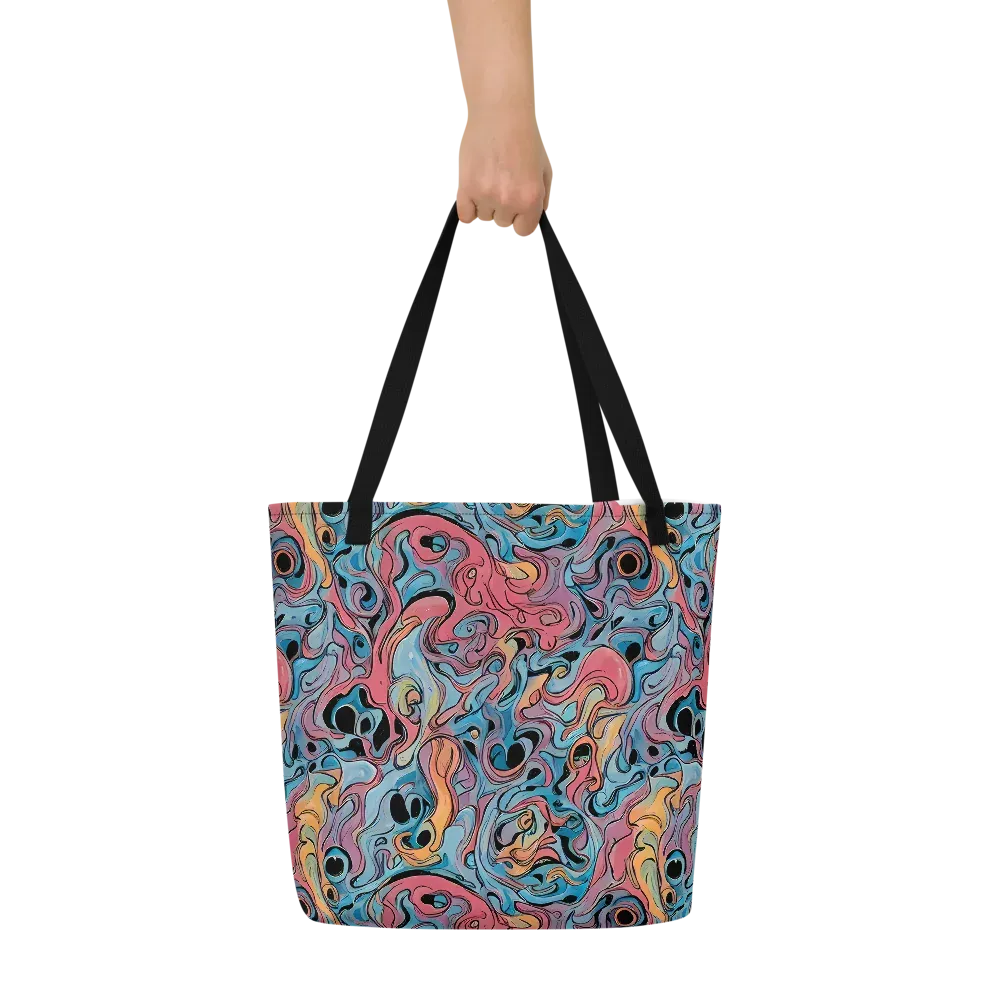 Electric Puddle on Large Tote Bag W/ Pocket — Front