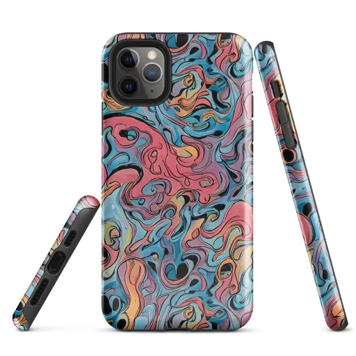 Electric Puddle on a Tough Case for iPhone®