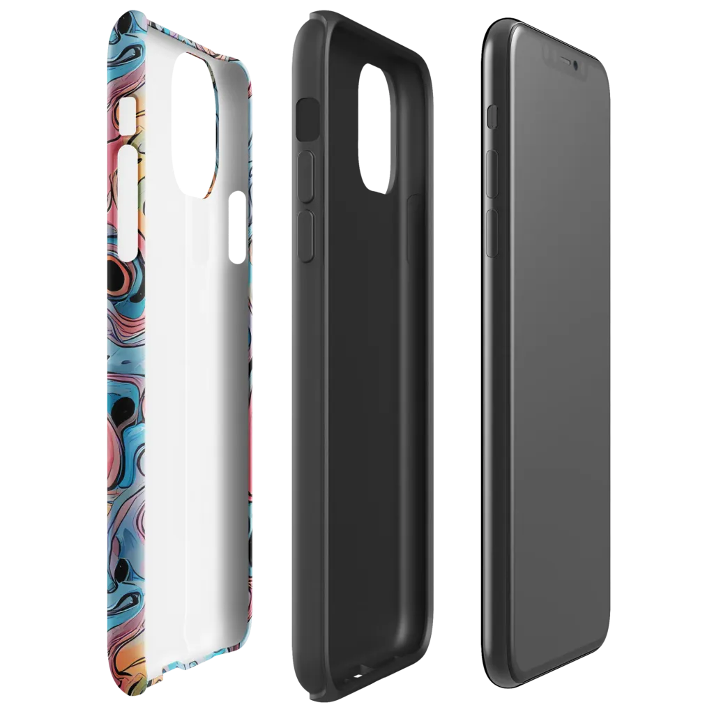 Electric Puddle on Tough Case for iPhone® — Right