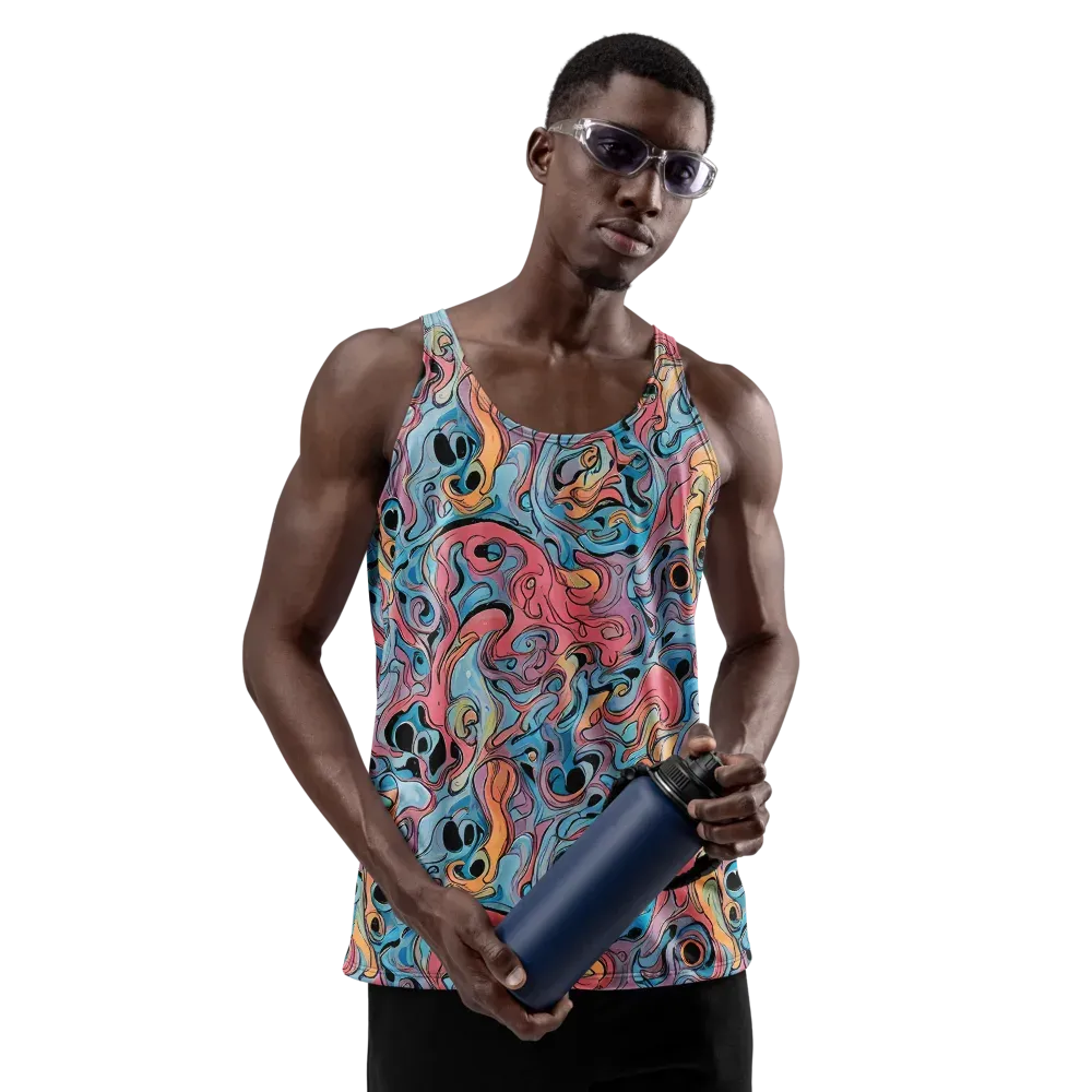 Electric Puddle on Men's Tank Top — Front