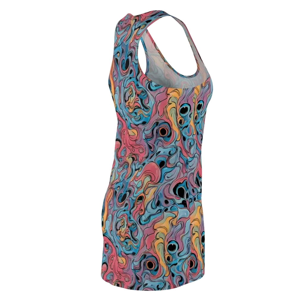Electric Puddle on Racerback Dress — Back Side