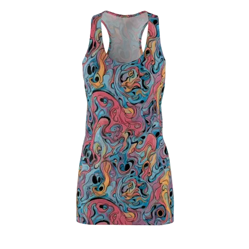 Electric Puddle on a Racerback Dress