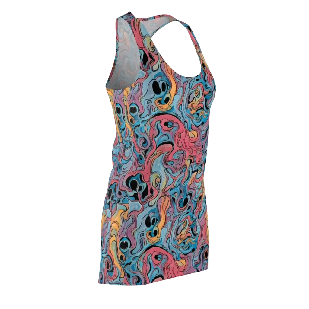 Electric Puddle on Racerback Dress — Front Side