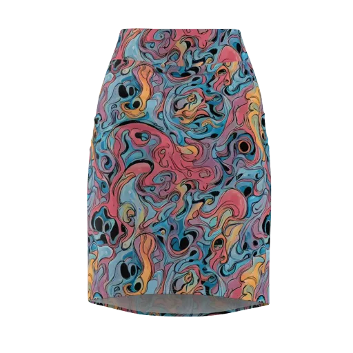 Electric Puddle on a Pencil Skirt
