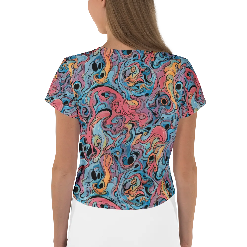 Electric Puddle on Crop Tee — Back