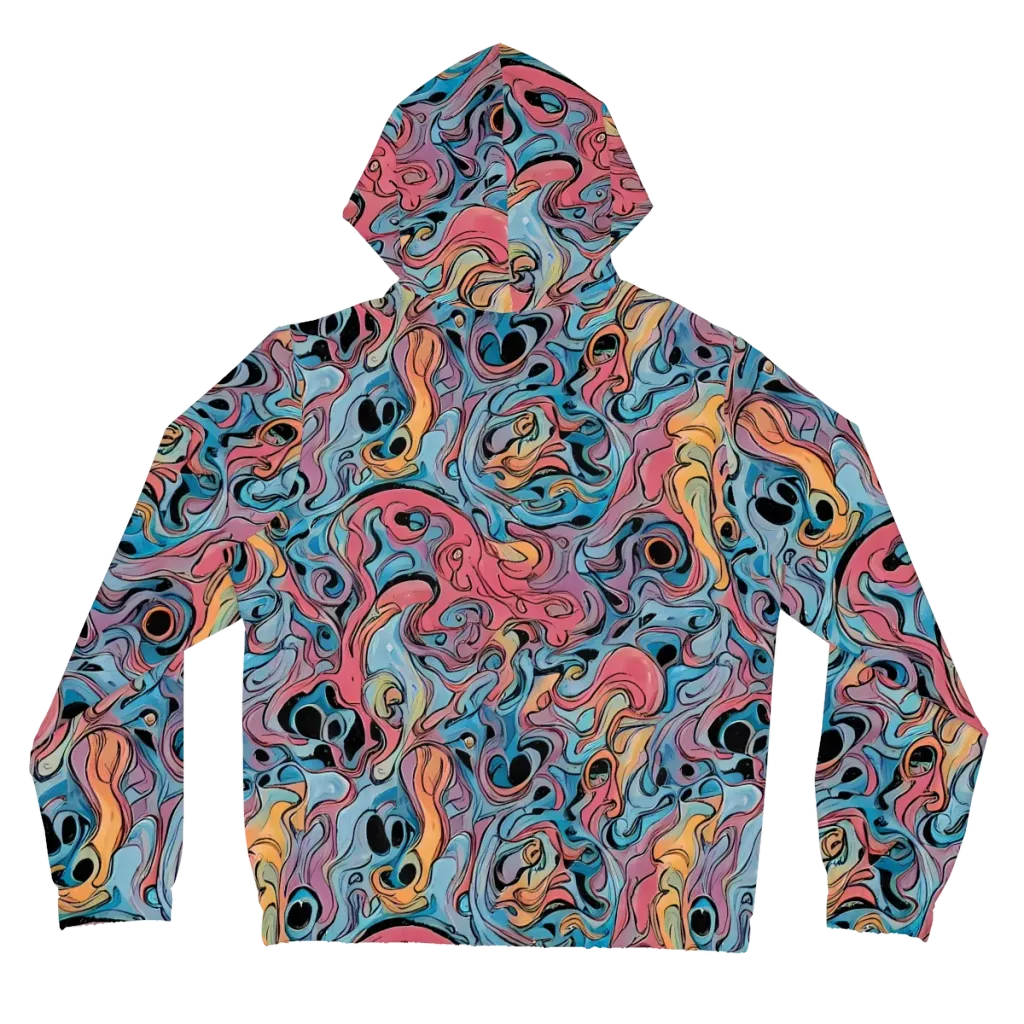 Electric Puddle on Women's Full-Zip Hoodie — Back