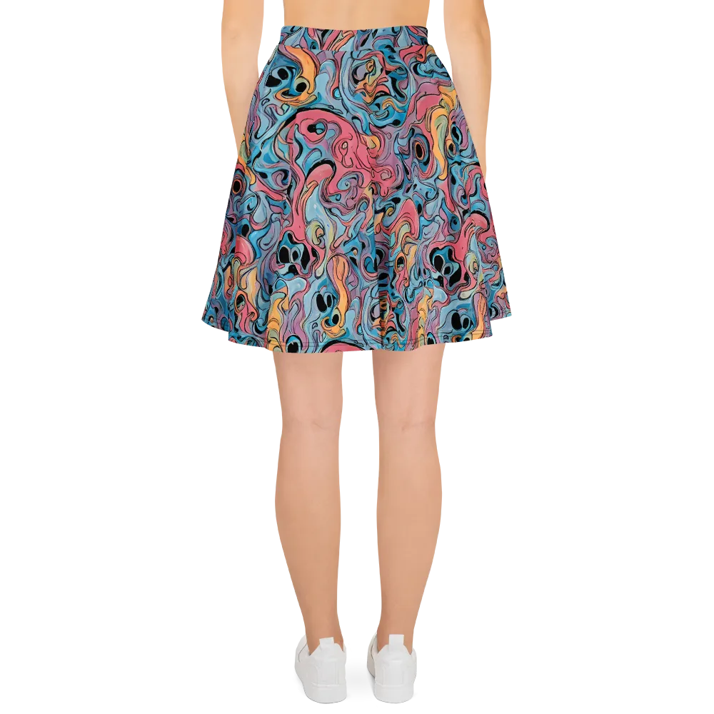 Electric Puddle on Skater Skirt — Back