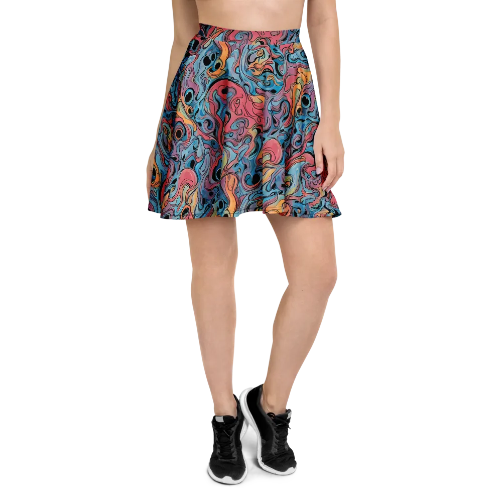 Electric Puddle on Skater Skirt — Front