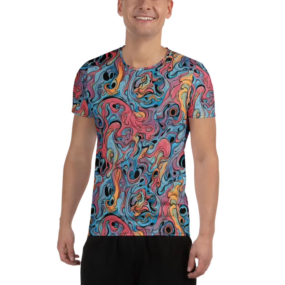 Electric Puddle on Men's Athletic T-Shirt — Front