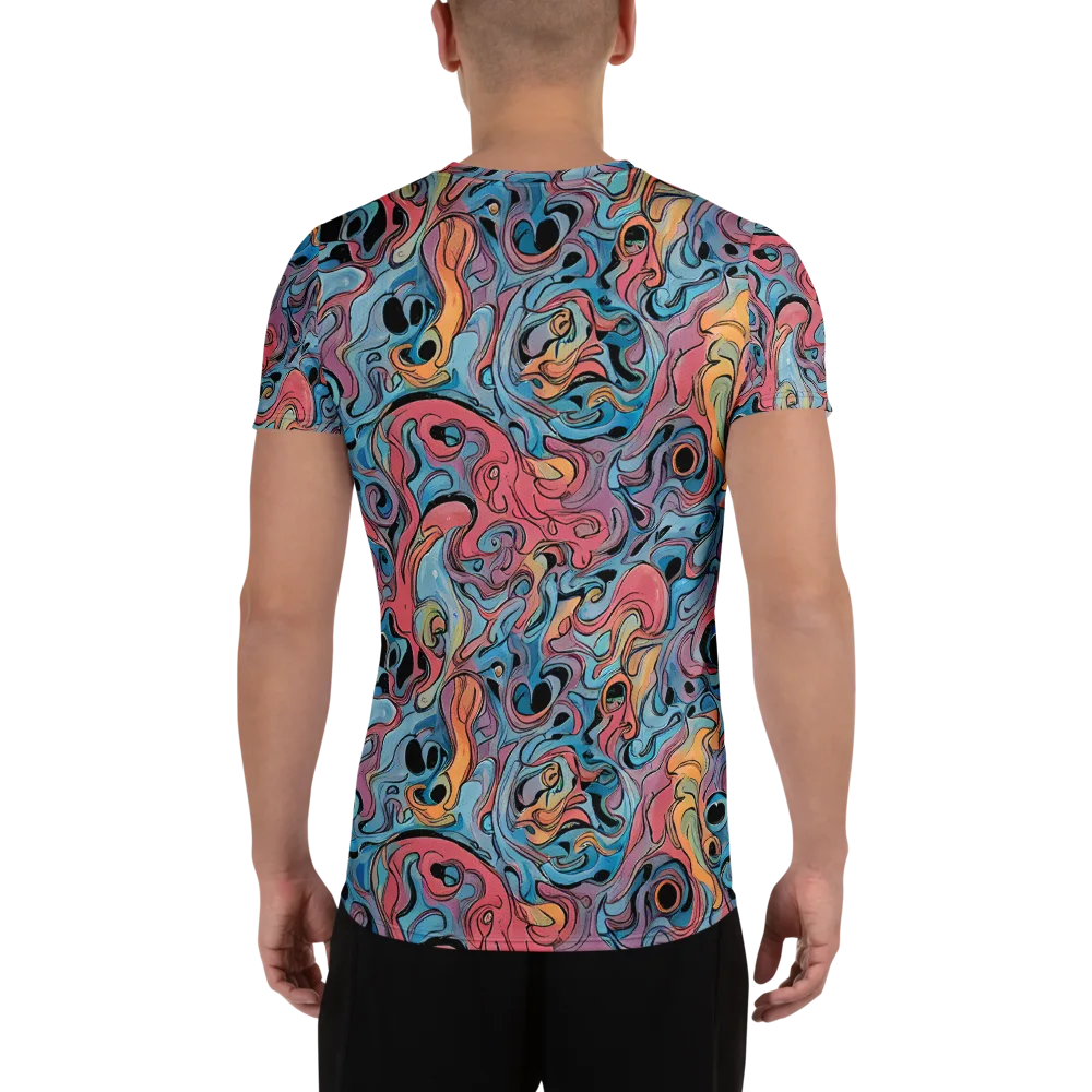 Electric Puddle on Men's Athletic T-Shirt — Back