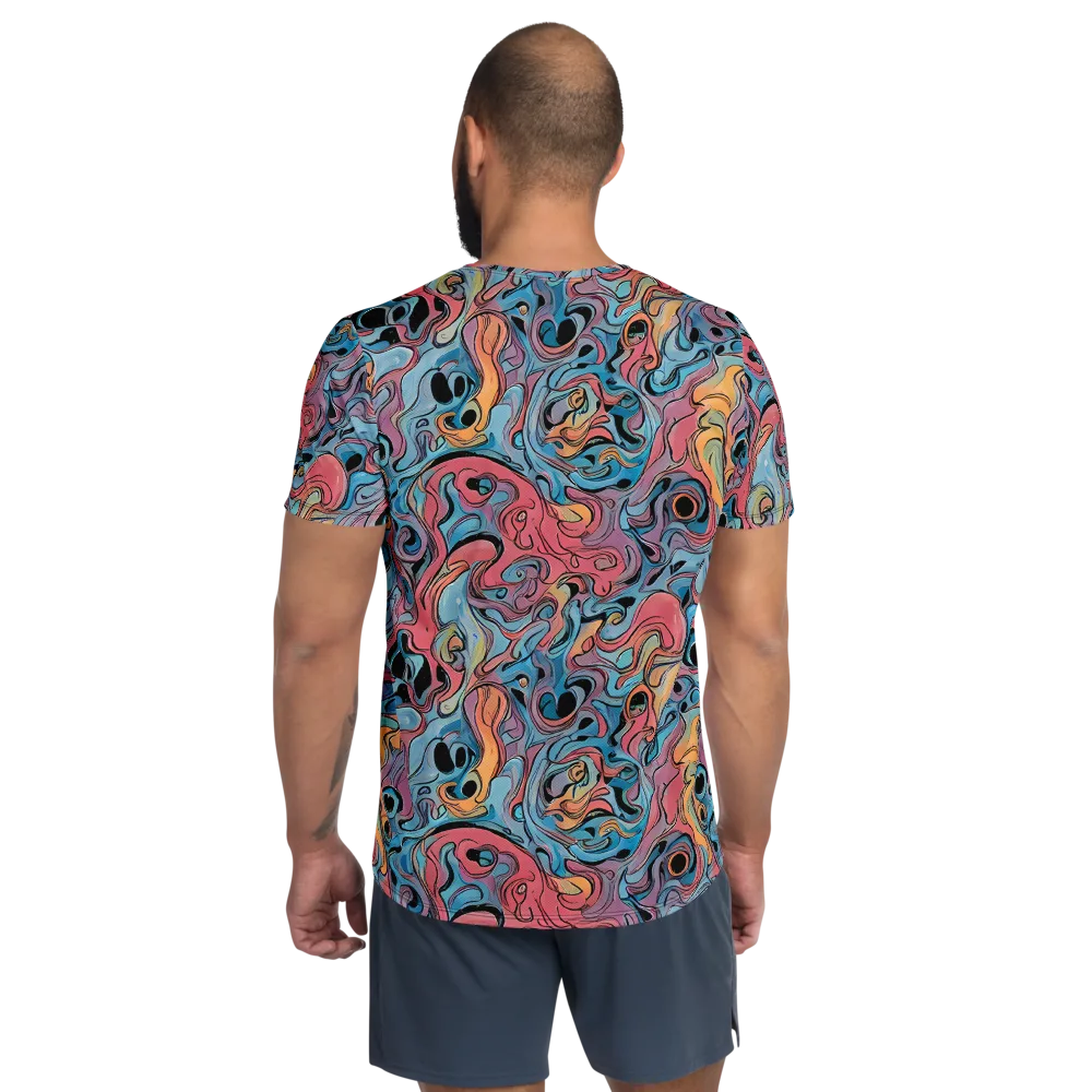 Electric Puddle on Men's Athletic T-Shirt — Back