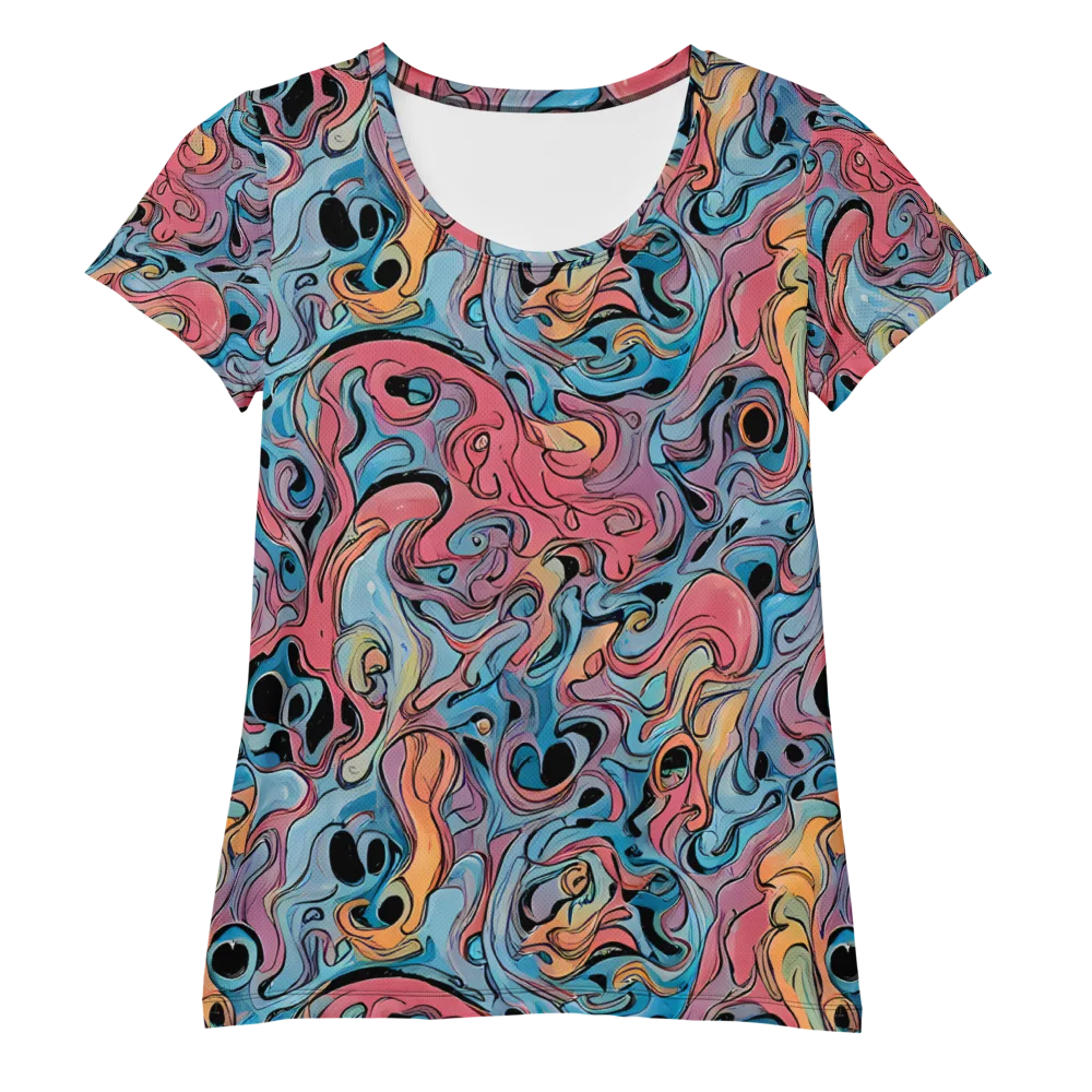 Electric Puddle on Women's Athletic T-Shirt — Front